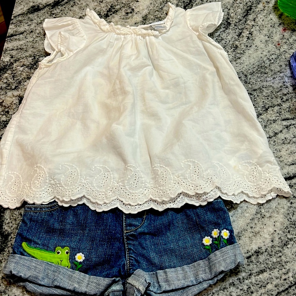 Super cute short set I put together. Ralph Lauren/ Gymboree Sz 18-24 mos